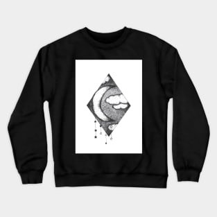 Dotwork moon Crewneck Sweatshirt